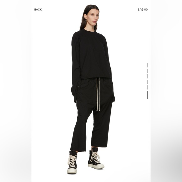 COPY - Rick Owens DRKSHDW - Black Denim High Sneakers - Picture 2 of 12